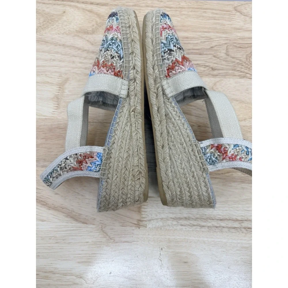 Toni Pons Espadrille Wedge Sandal Womens 40 Multicolor Woven Slingback Spain #23